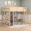 Lit mezzanine en bois avec éclairage DEL, panneau de tableau noir et tablettes-1094825876-1094825881