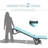 Outdoor Lounge Chair, 2 Pieces Aluminum Plastic Patio Chaise Lounge With 5 Position Adjustable Backrest And Wheels, All Weather Reclining Chair-2030350150