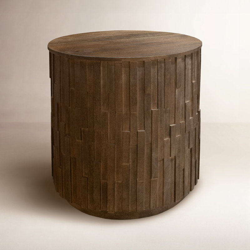 Table de bout cylindrique en bois massif 24 po Atoir