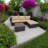 Hampus 3 Seater Rattan Brown/Beige Garden Sofa Set With Large Stool And Coffee Table