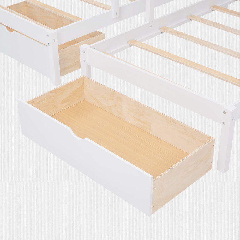 Full Over Twin & Twin Bunk Bed, White