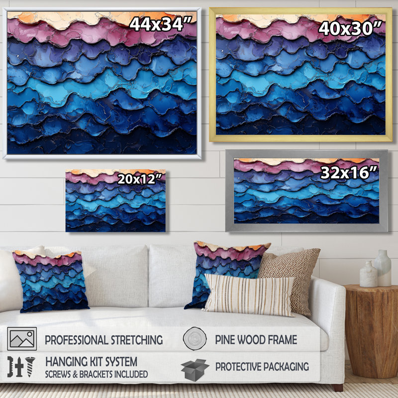 Wooldridge - Abstract Wall Art, Toile tendue sur cadre, H 12 po x l 20 po, Ne s’applique pas