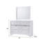 Commode 7 tiroirs Traditional en bois blanc
