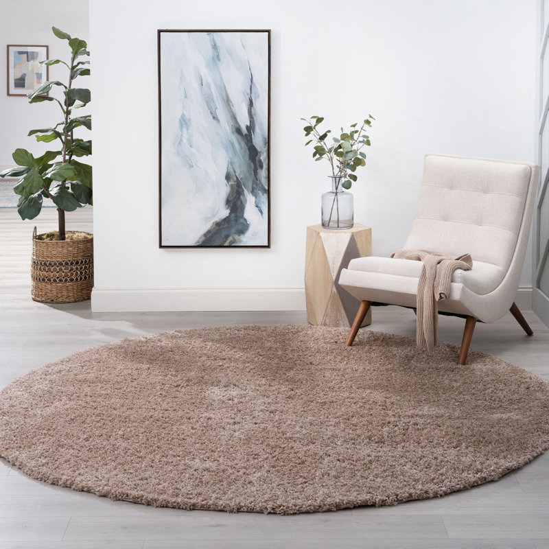 Athens Area Rug, Round 7'10", Tan 