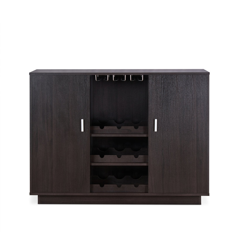 Wine Cabinet With Shelves - Enhance Your Dining Space Rectangular Storage Organize Collection