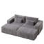 Fauteuil modulaire en velours côtelé de 87 po sans assemblage requis pour un usage confortable-365809102