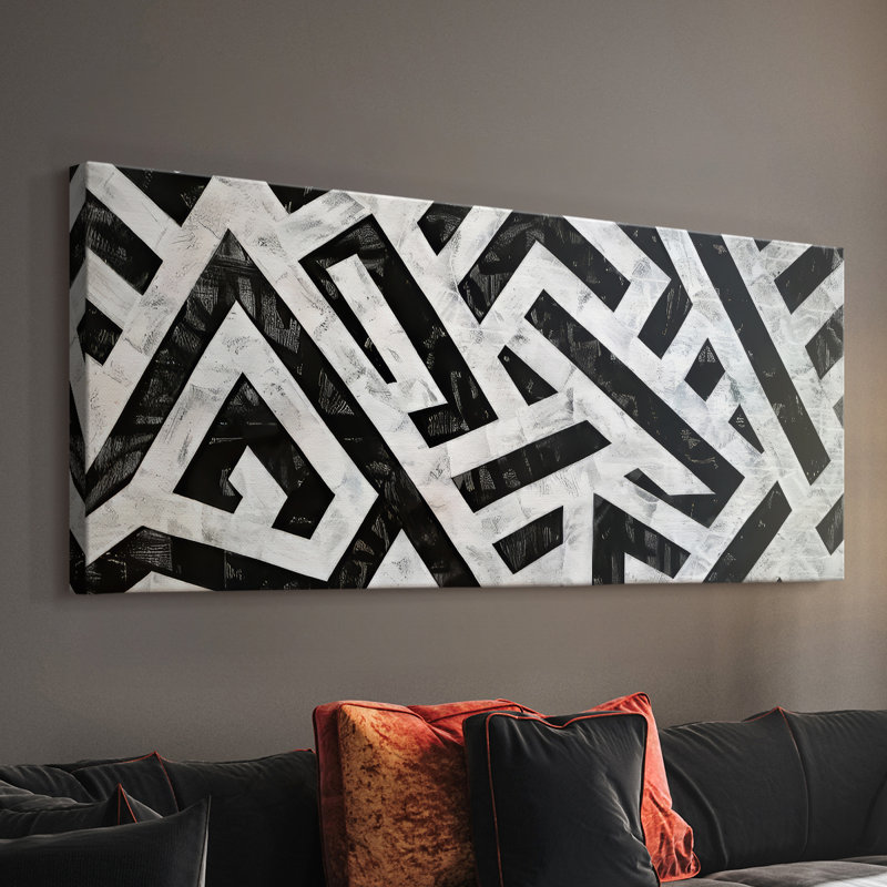 Abstrait, série Lxxxix, toile tendue avec châssis, prête à être accrochée, H 12 po x l 30 po