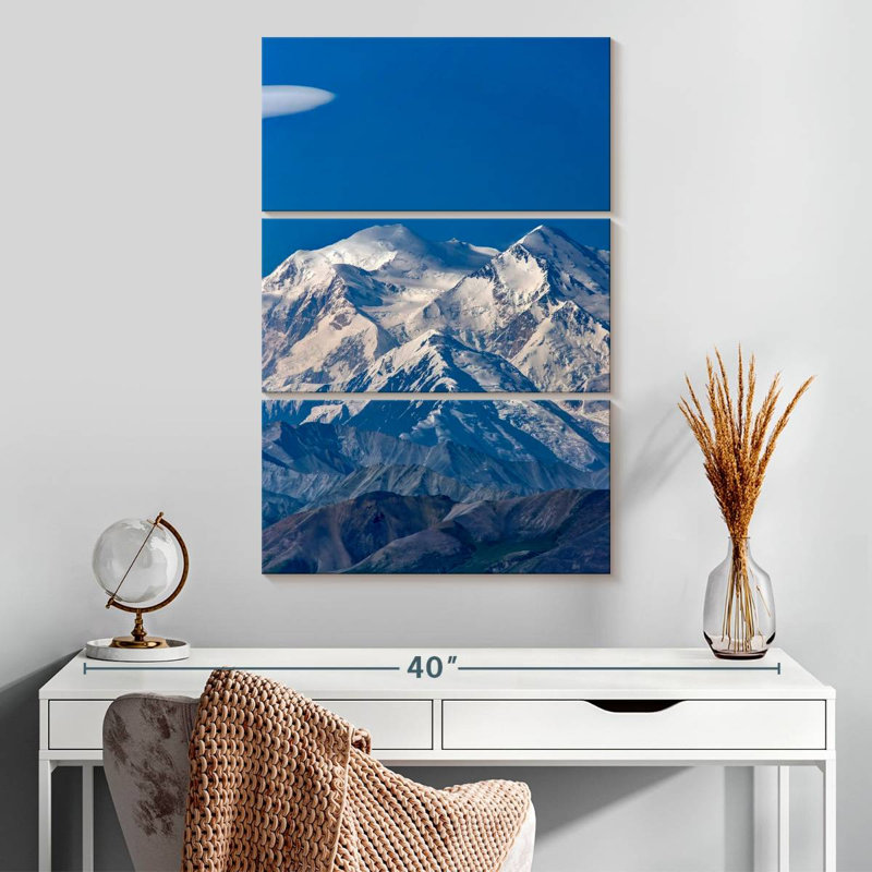 Alvord McKinley Denali Snowy Mountains, H 32 po x l 20 po