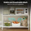 Large 5-Tier Bakers Rack with Electrical Outlets, 39 Inch Microwave Stand & Coffee Bar, Kitchen Storage Shelf for Home, Counter Space Organizer