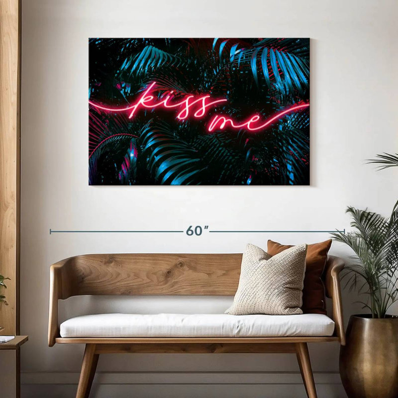 Tergel Kiss Me Neon, 30" H x 45" W