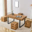Ensemble de table de salle à manger 5 pièces pour table de cuisine 59 po avec 4 tabourets carrés