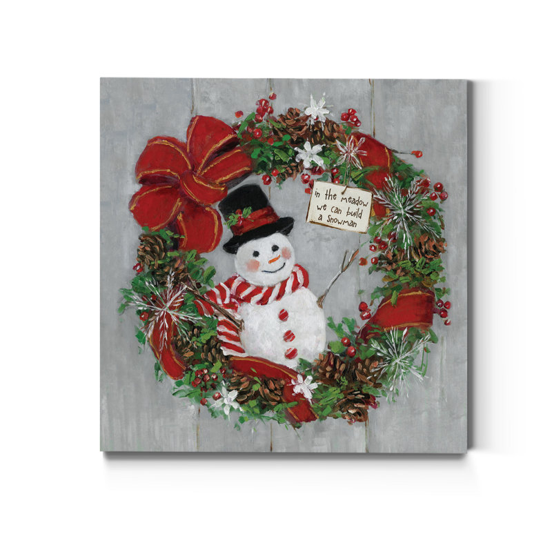 «Mr. Snowman», reproduction d'art sur toile tendue, H 32 po x l 32 po x P 1 po