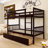 Wood Frame Twin Over Twin Size Bunk Bed With 2 Drawers,Ladder And Safety Guardrails-832623864