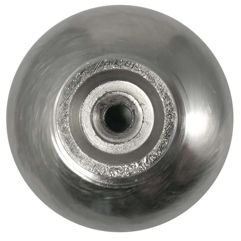 Satin Pewter Round Metal Knob with Mounting Hardware