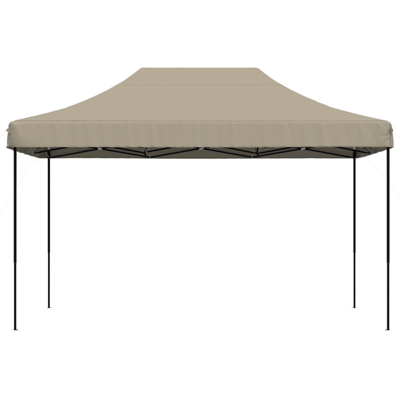 Vidaxl Foldable Party Tent Pop-Up, Taupe, Black, 315cm H x 440cm W x 292cm D