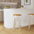 Tatum Swivel Adjustable Height Counter Stool with Metal Frame-663657033