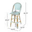 Ensemble de conversation d'extérieur 29,5 po, bleu sarcelle, rouille, pour barbecue, 29,5 po, finition et aluminium, ensemble de conversation de jardin