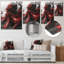 «Red Grey Kraken Mythical Creature III - Décoration murale créatures mythiques-106127295-106127300