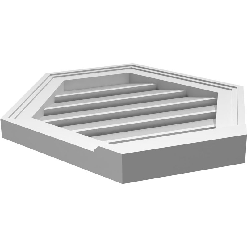 Évent horizontal fonctionnel à pignon en uréthane à surface horizontale Signature, H 20 po x l 20 po x P 2 po