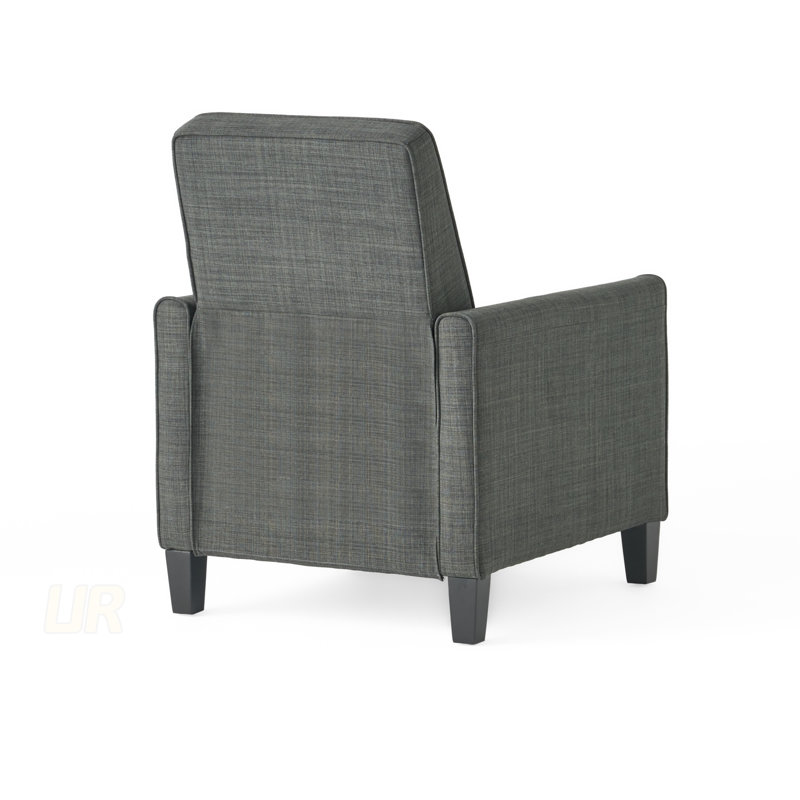 Chaise en lin à dossier poussoir pour une décoration élégante avec siège confortable et fabrication durable, Tissu gris