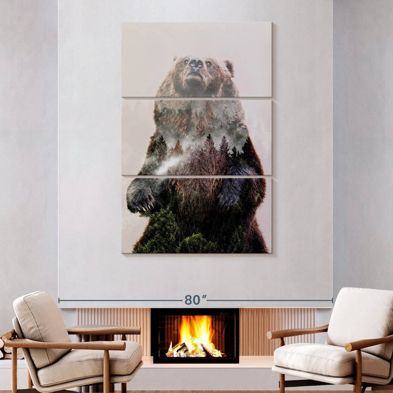 Brampt Forest Pines Bear, 74" H x 48" W