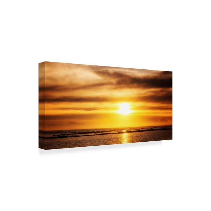 «Sunset Coastline» par Pixie Pics, reproduction de photo sur toile, H 10 po x l 19 po x P 2 po