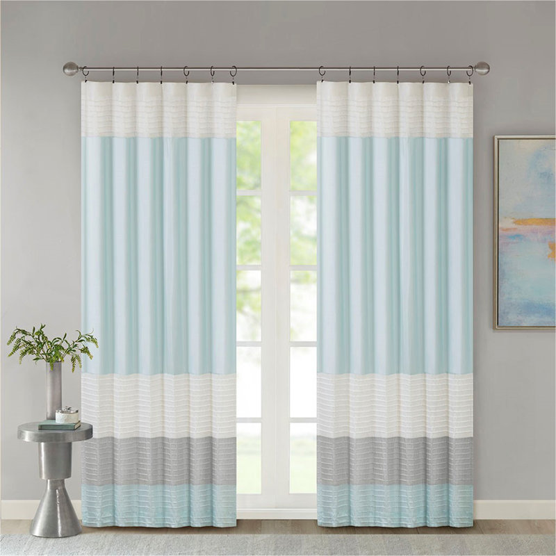 Polyoni Pintuck Curtain Panel(Only 1 Pc Panel)