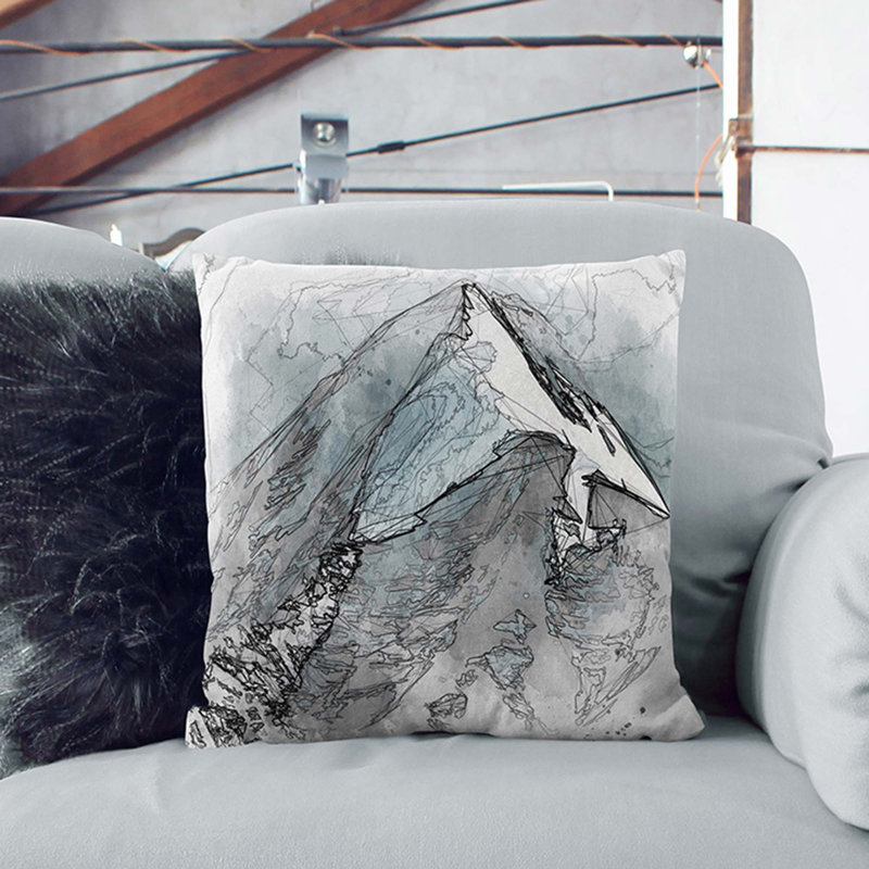 Square Throw Cushion, 40cm H x 40cm W x 15cm D, Black