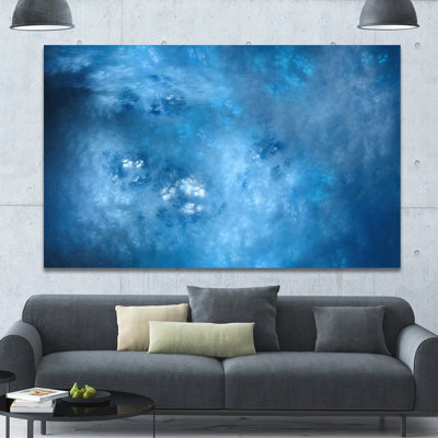 'Blur Clear Blue Sky with Stars' Graphic Art on Wrapped Canvas