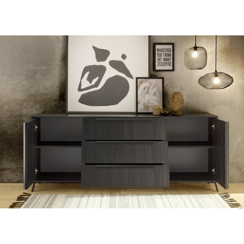 Brayde 205cm Sideboard, Black