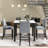 Ebeling 4 - Person Faux Marble Top Four Leg Dining Set-366020804-291242848