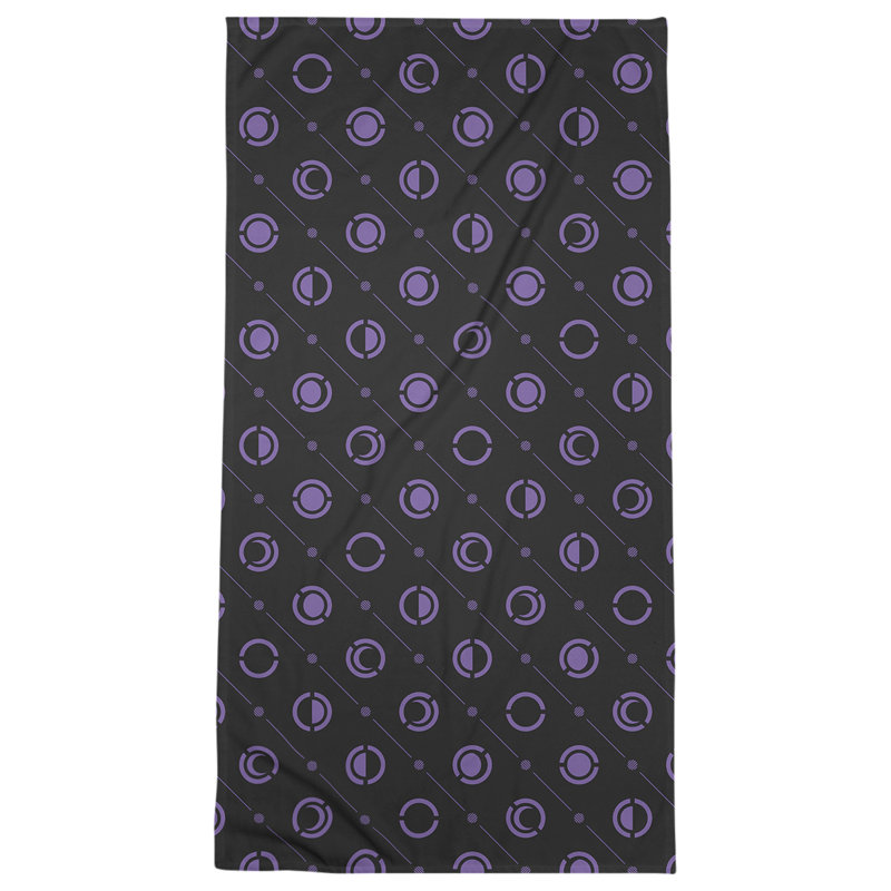 Serviette de bain Classic, Noir/mauve
