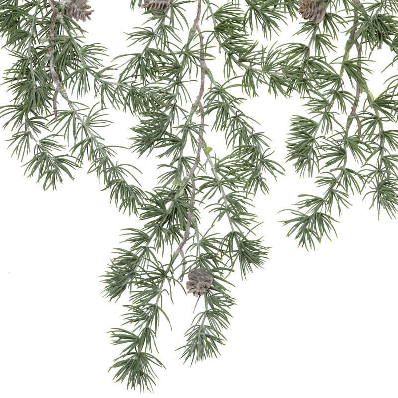 Branche de pin avec branches de pin, décoration murale de Noël - 27,5 po