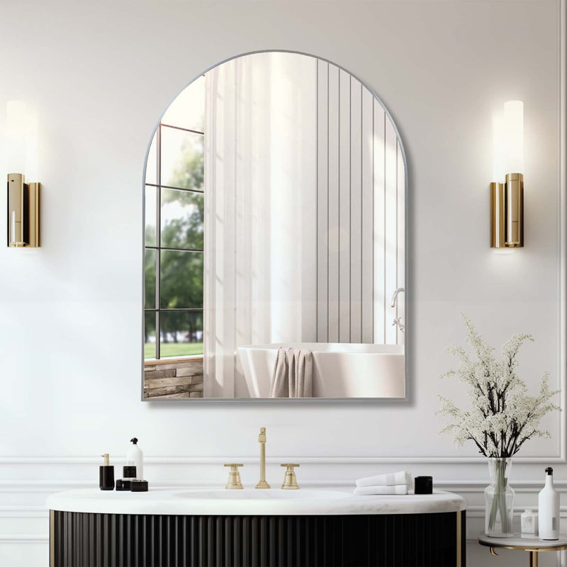 Miroir mural 30 po x 40 po, Argent argent