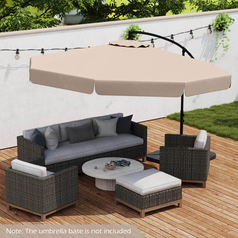 Parasol suspendu en porte-à-faux 10 pi, Beige