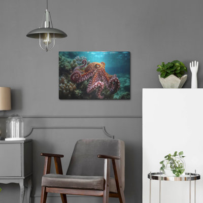 «Octopus at Sea» par Luxe Portfolio, art mural en métal
