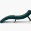 Chaise longue avec tissu en velours