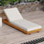 Ensemble de chaises longues en bois d'acacia massif avec coussin de détente (crème)-1075003316
