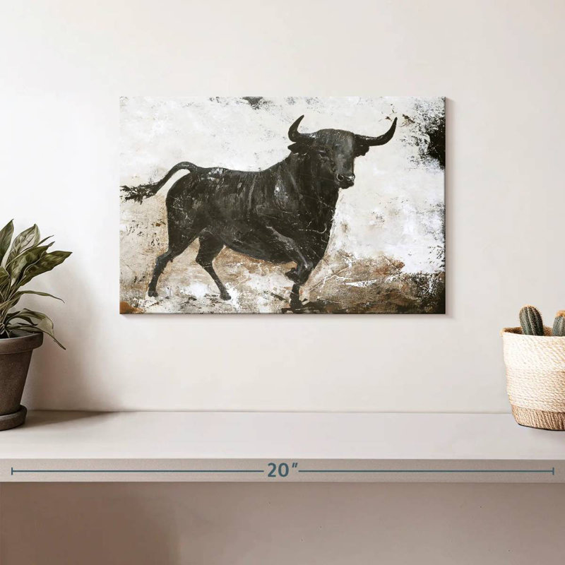 Brampt Black Bull, 8" H x 12" W