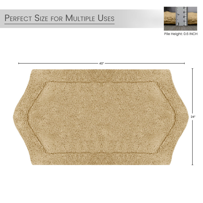 Tapis pour salle de bain Morissette, Lin lin, L 24 po x L 40 po