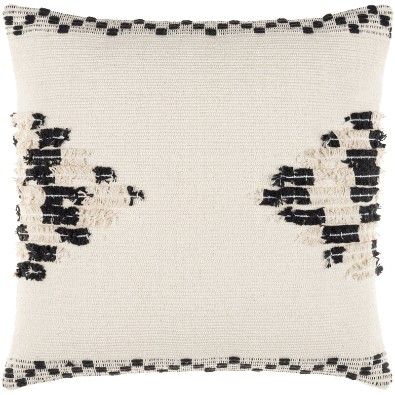 Square 100% Cotton Pillow Cover & Insert, 18" x 18", Down Fill