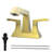 2-Handle Heavy Duty Bathroom Faucet with Drain and Supply Kits, Modern Style-110563463