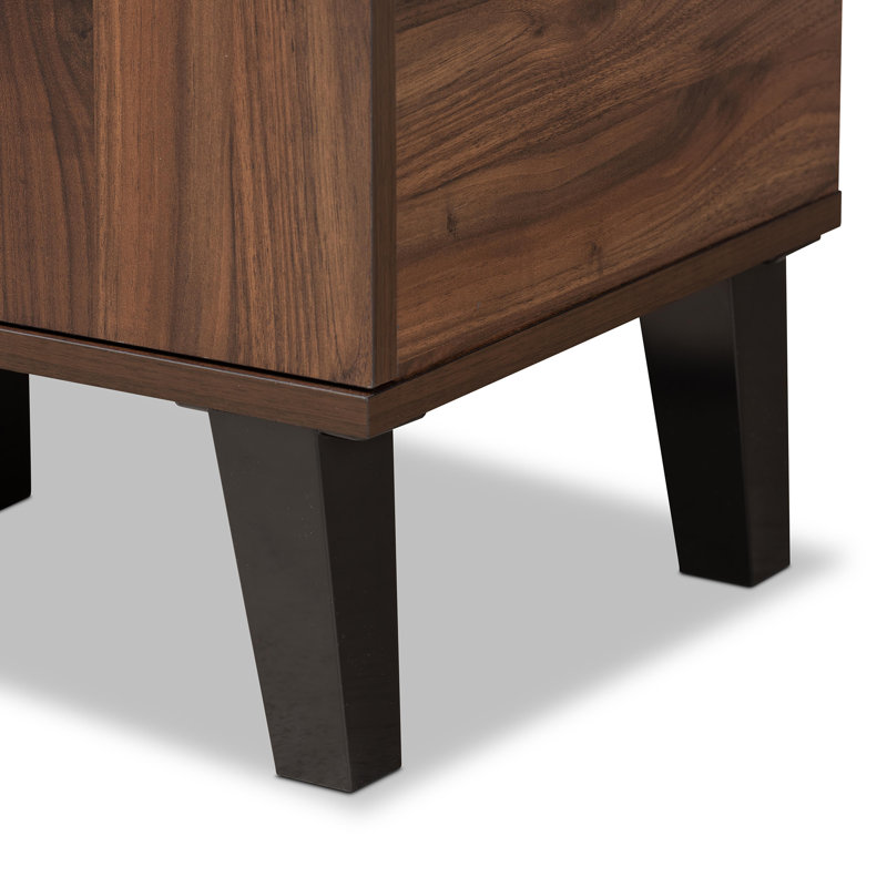Armoire de rangement pour chaussures 15 paires Ketter, Noyer brun