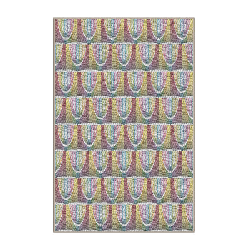 Tapis décoratif rose, Rectangle 5 pi x 7 pi