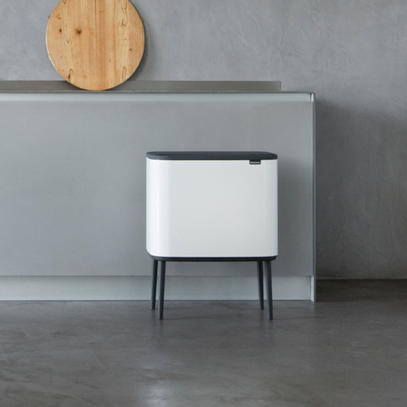 Brabantia Bo Touch 11 + 23 Litre Bin, White
