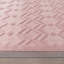 Tapis intérieur / extérieur rose en polypropylène tissé à la machine Jaziyah-772406046