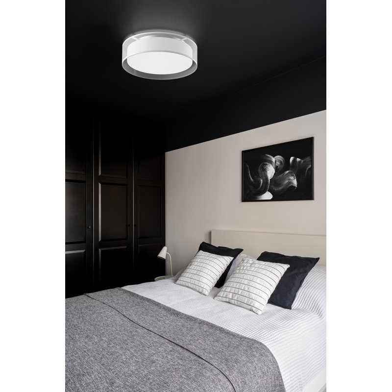 Dalton 1 - Light LED Flush Mount, White, White