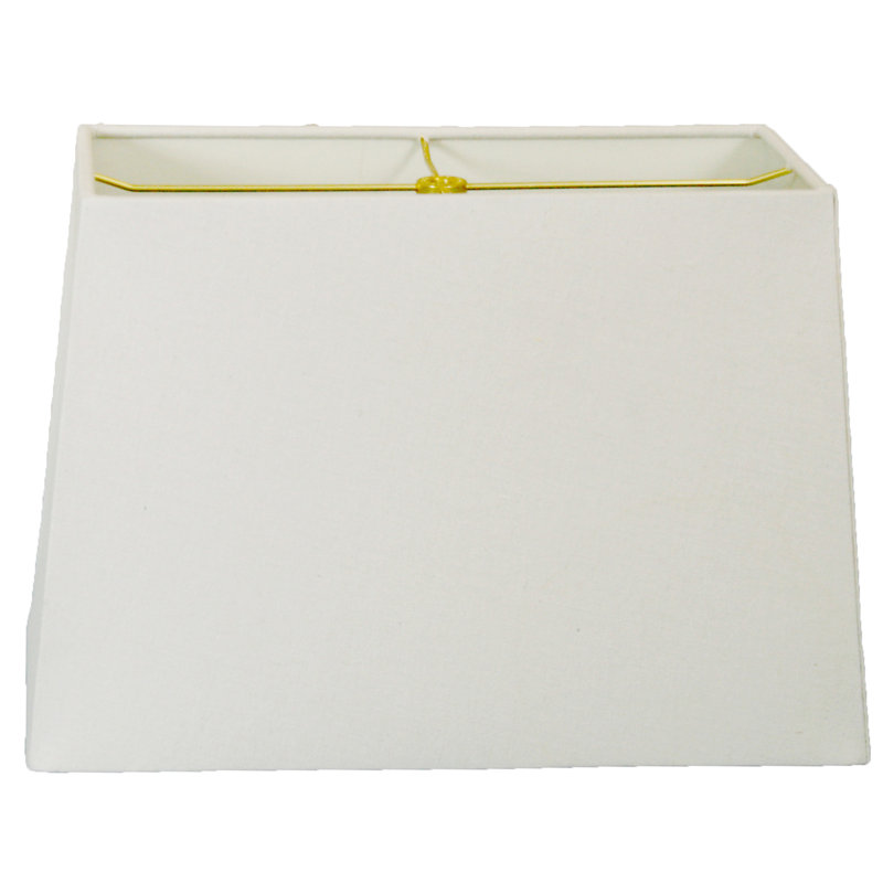 Linen Rectangle Lamp Shade, White, 10" H x 14" W x 8" D