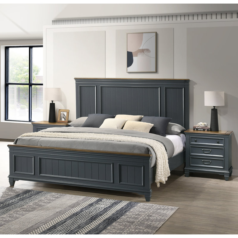 Semaj Piece Bedroom Set, King, Blue