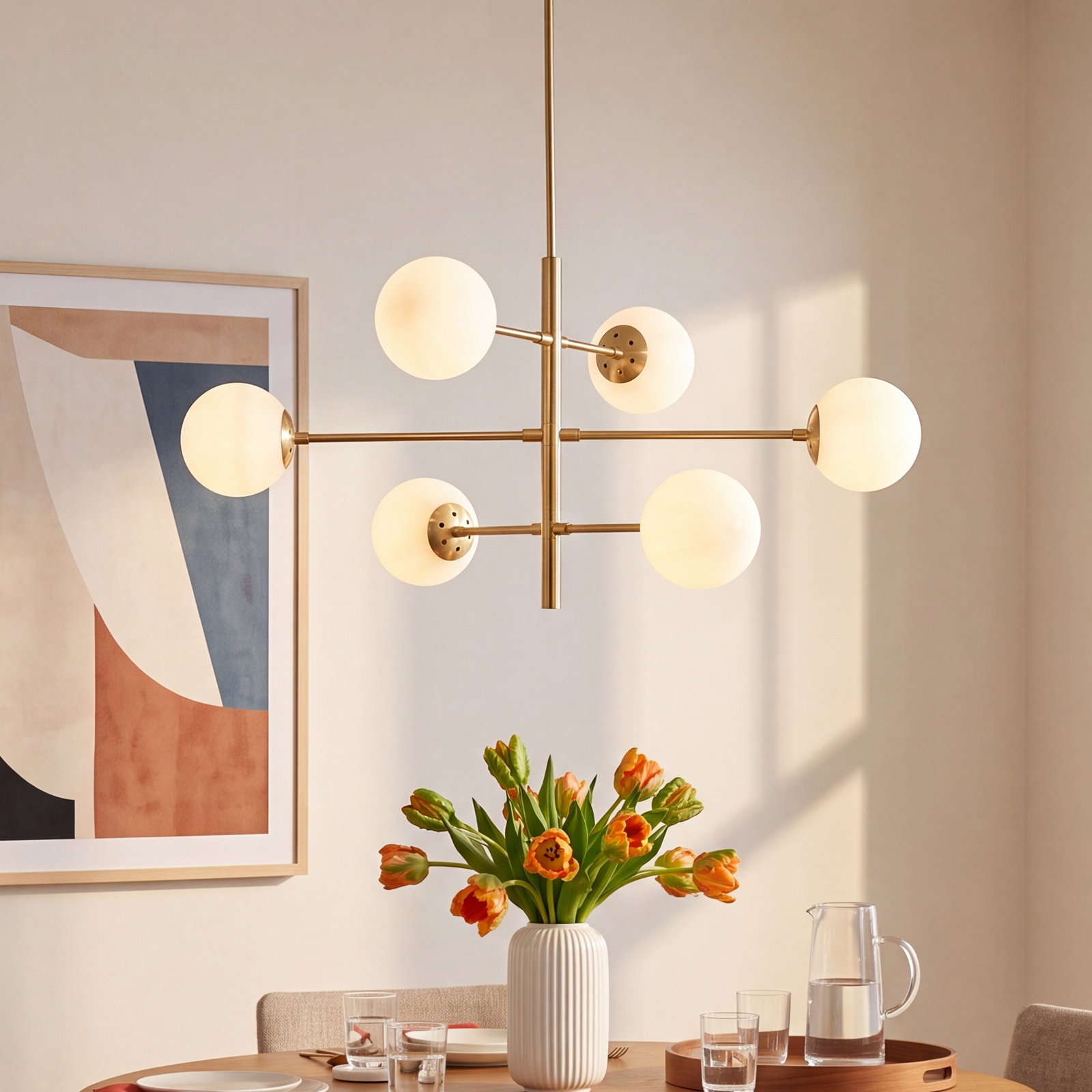 Alison 6 - Light Dimmable Chandelier